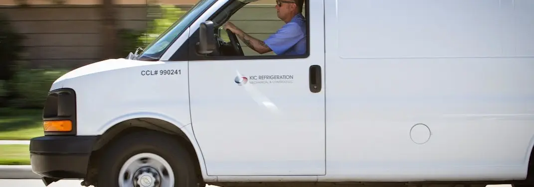 KIC Refrigeration service vehicle serving Colton area