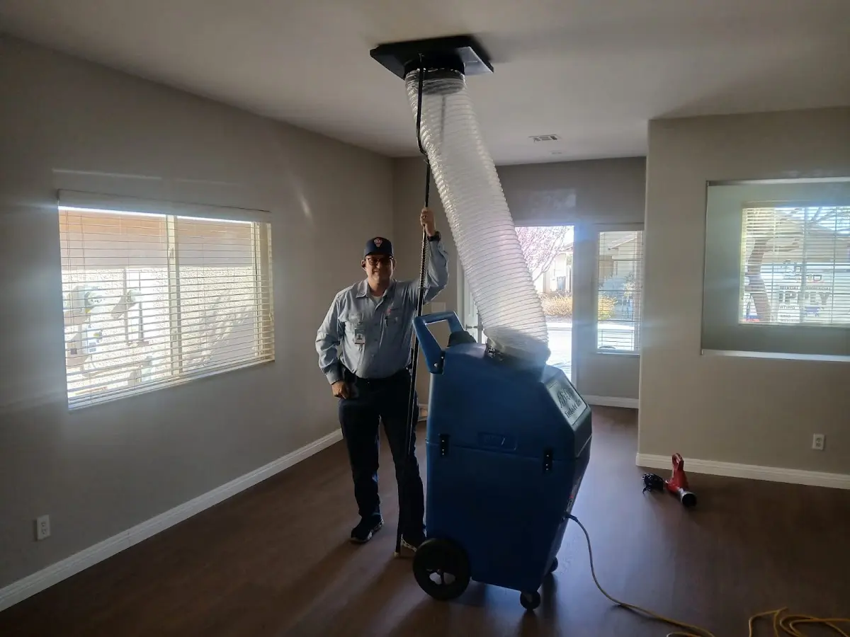 Professional Dryer Vent Cleaning work inside a Colton home